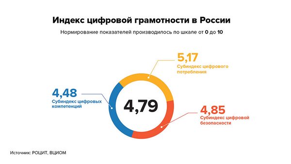 РОЦИТ подсчитал уровень цифровой грамотности в России